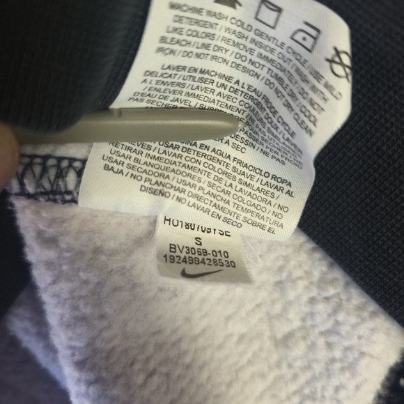 Nike Club X NASA Stargazer Galaxy Tie-Dye Hoodie Size Small Fits Med Air Purple - Picture 9 of 10